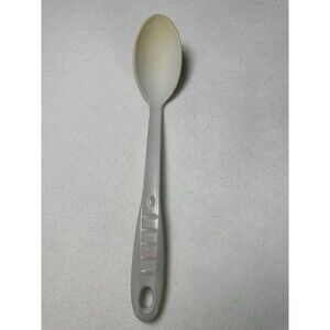 White Melamine Slotted Spoon Vintage Mid Century Kitchen Utensil
